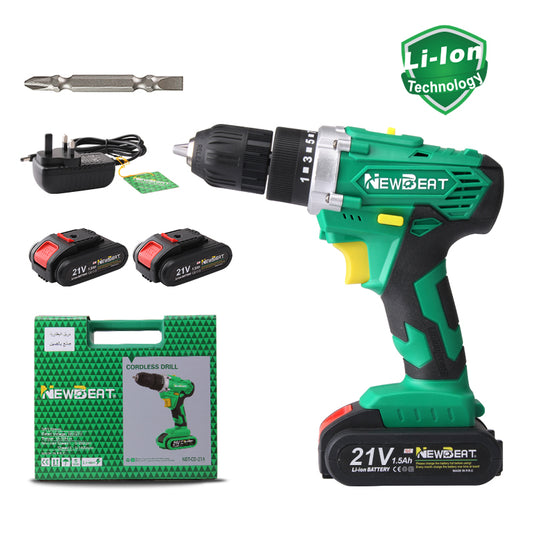 NewBeat 21V 30N.m Li-lon 3/8in Cordless Drill Certified Refurbished