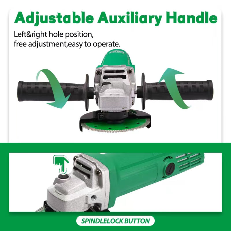 NewBeat 4.5in Angle Grinder Corded Slide Switch with 1Handle