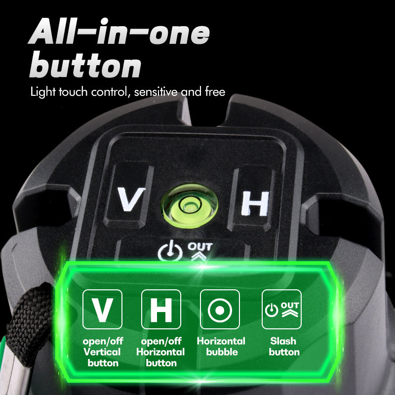 NEWBEAT 2-Line Laser Level, Cross Line Laser Leveler with Horizontal & Vertical Lines, ±1mm Accuracy, Portable Design, Ideal for Construction, DIY, Hanging Pictures & Home Renovation