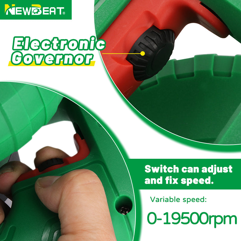 NEWBEAT Corded Electric Leaf Blower Vacuum 2-in-1, 600W Motor, Stepless Speed Control, 19500 RPM No-Load Speed – Powerful for Yard, Garden, Driveway Cleanup