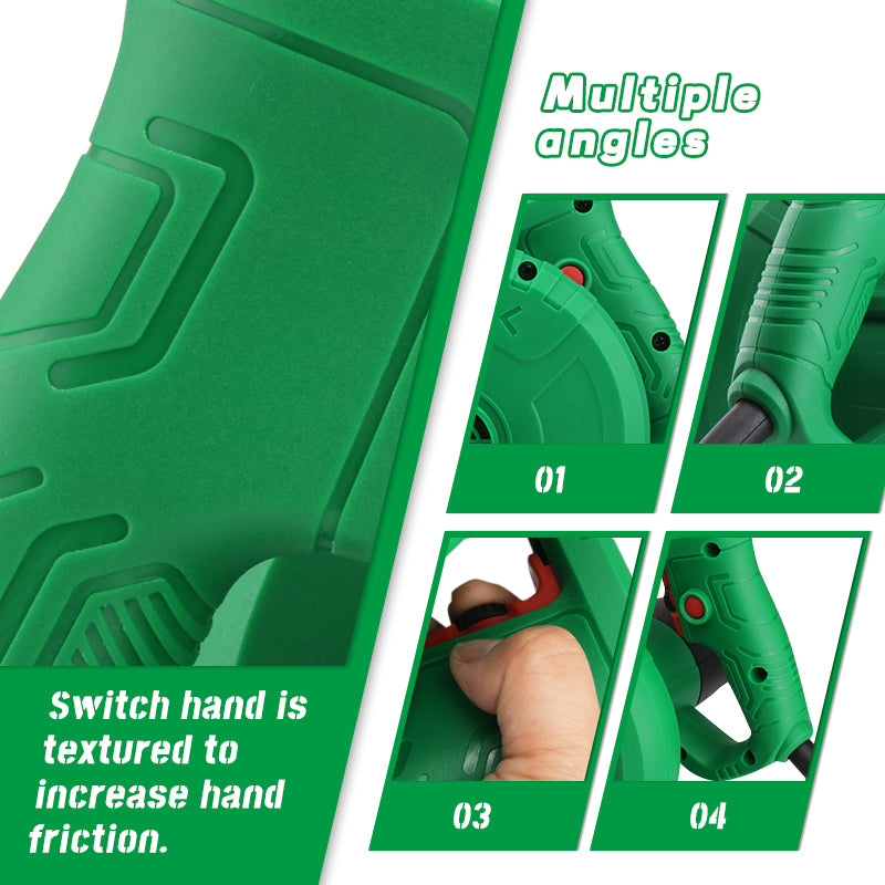 NEWBEAT Corded Electric Leaf Blower Vacuum 2-in-1, 600W Motor, Stepless Speed Control, 19500 RPM No-Load Speed – Powerful for Yard, Garden, Driveway Cleanup