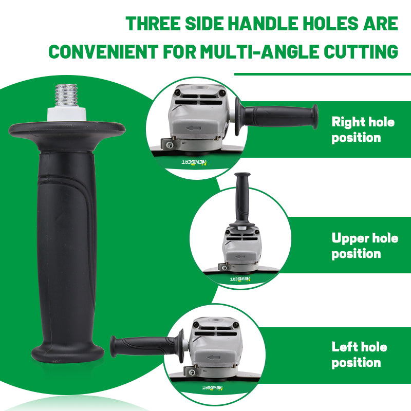 NEWBEAT Professional 9-inch Angle Grinder, 2000W High Power, Back Handle Grinding Tool with Dual Speed Control, for Cutting, Polishing, and Grinding Metal and Concrete