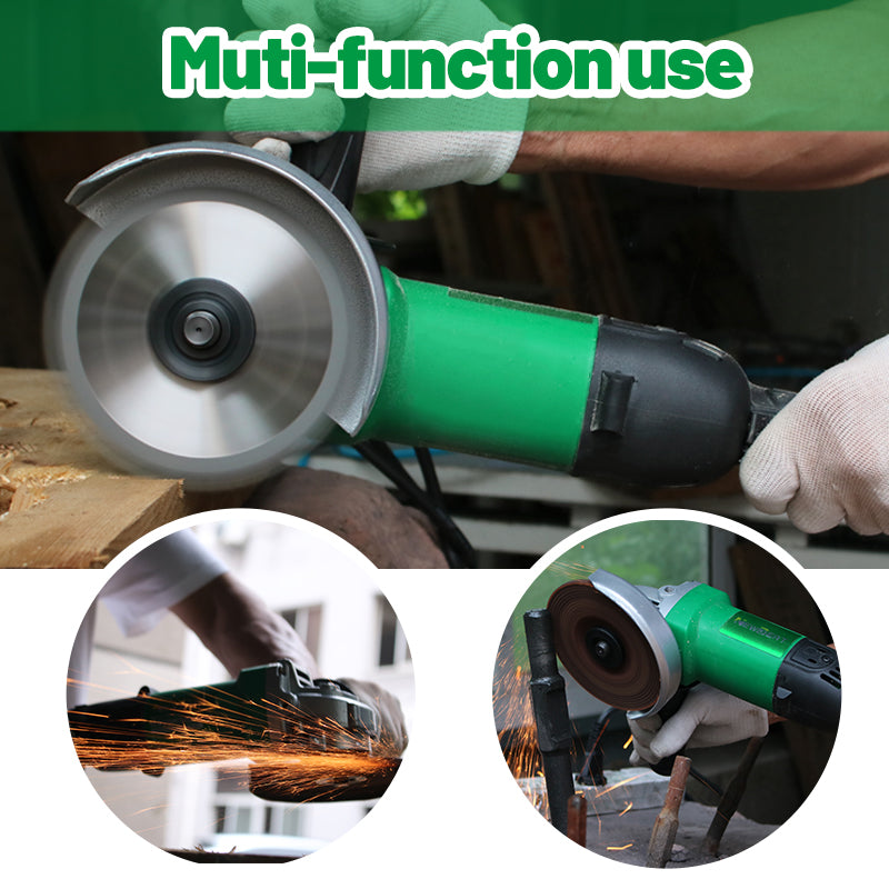 NEWBEAT Professional 9-inch Angle Grinder, 2000W High Power, Back Handle Grinding Tool with Dual Speed Control, for Cutting, Polishing, and Grinding Metal and Concrete